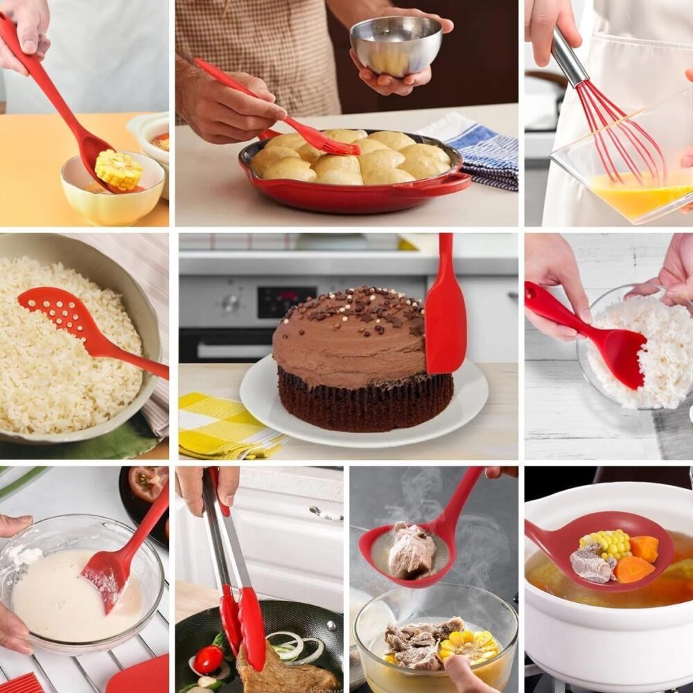 Liz KO Jogo Utensílios Cozinha Silicone Colher Concha Escuma... - Image 7
