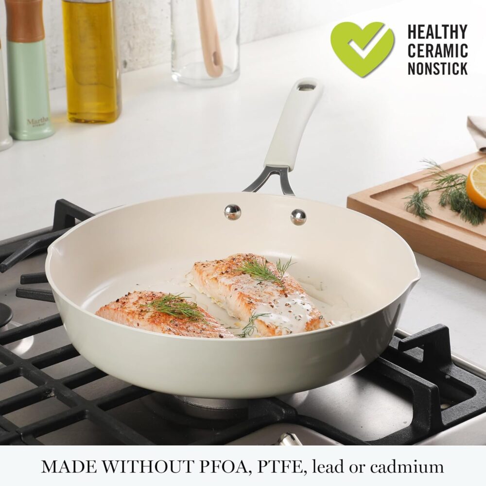 Martha Stewart Frigideira Heathland de alumínio de 23 cm, fr... - Image 2