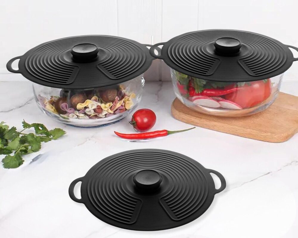 1 Tampa De Silicone Preta Avulsa Para Panela Frigideira Vasi... - Image 6