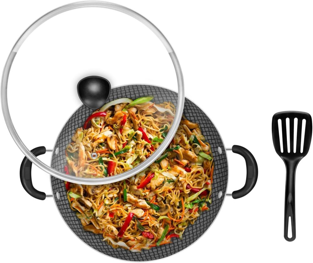 Frigideira Wok Patolux 28cm Antiaderente Vermelho - Image 2