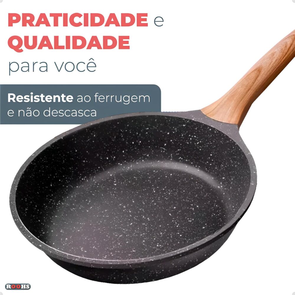 Frigideira Antiaderente 28cm em Alumínio com Revestimento Ce... - Image 4