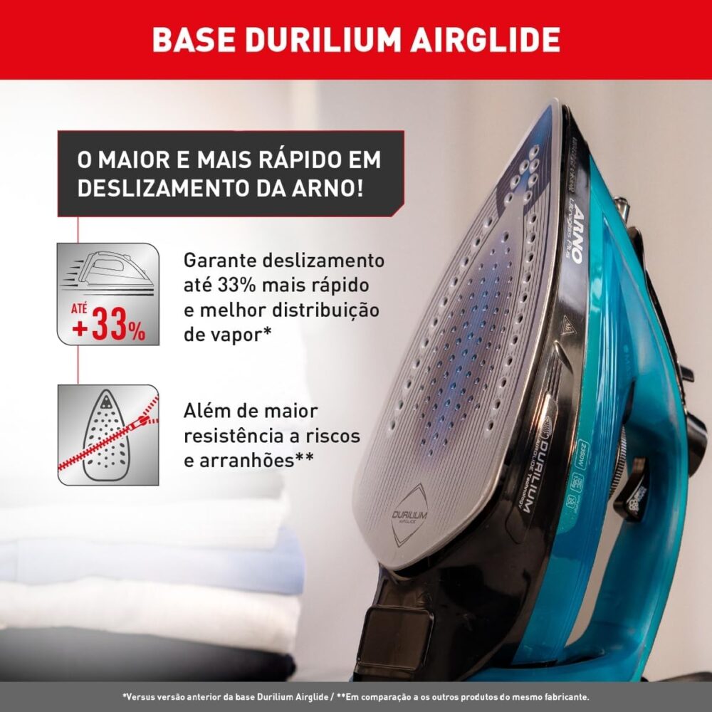 Ferro de Passar a Vapor Arno, Ultragliss Plus com Base Duril... - Image 4