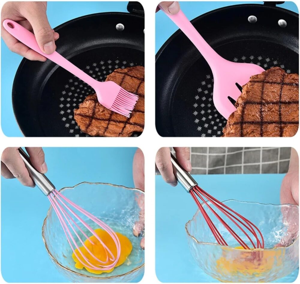 Kit de Utensílios Para Cozinha 5 Peças de Silicone Antiadere... - Image 2