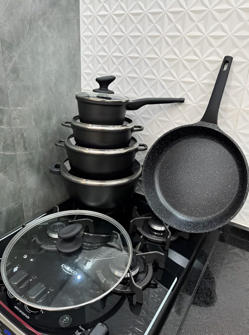Conjunto de Panelas de Cerâmica Antiaderente Revestido de Gr... - Image 8