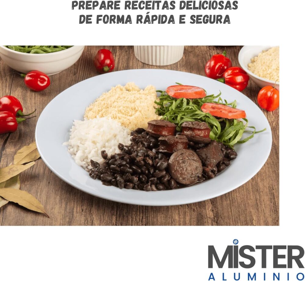 Kit Panela de Pressão Antiaderente Fechamento Externo 2 Peça... - Image 8