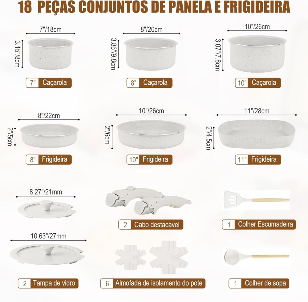 Conjunto de panelas, Conjunto de panelas antiaderentes Punho... - Image 2