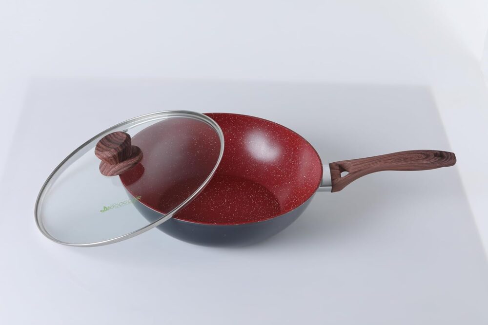 Panela Wok Grande Frigideira funda Antiaderente Nano Cerâmic... - Image 4