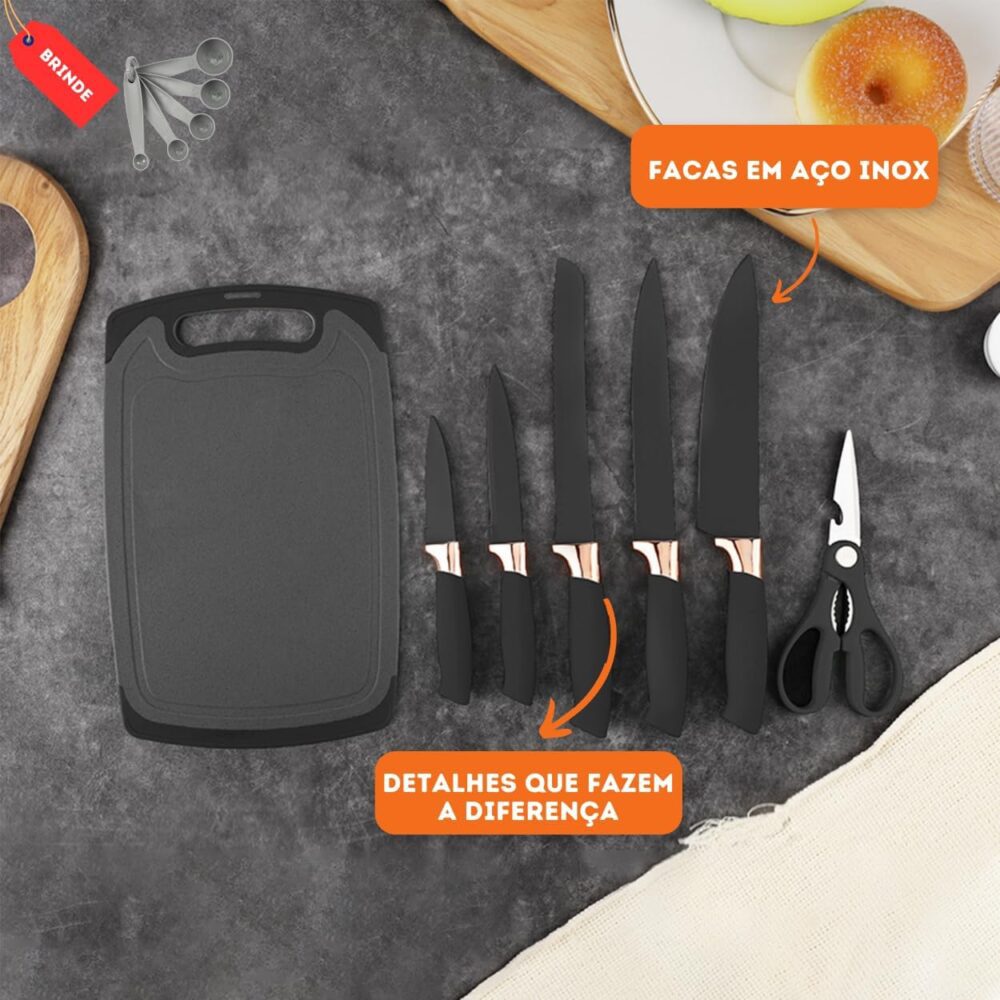 Kit 19 Utensílios De Cozinha Com Cabo De Madeira E Silicone ... - Image 2