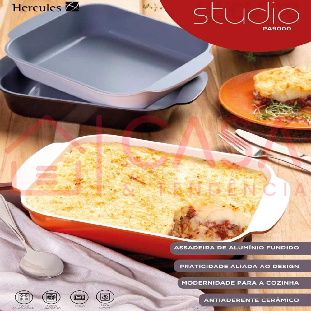 Kit Conjunto Caçarolas Com Assadeira Hercules Antiaderente C... - Image 9