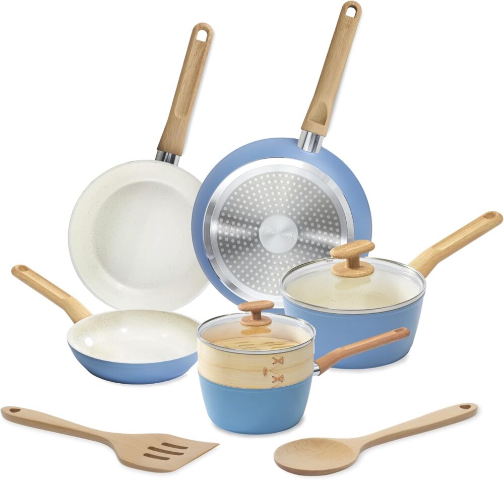 GoodCook Conjunto de panelas de cerâmica saudável com infusã...