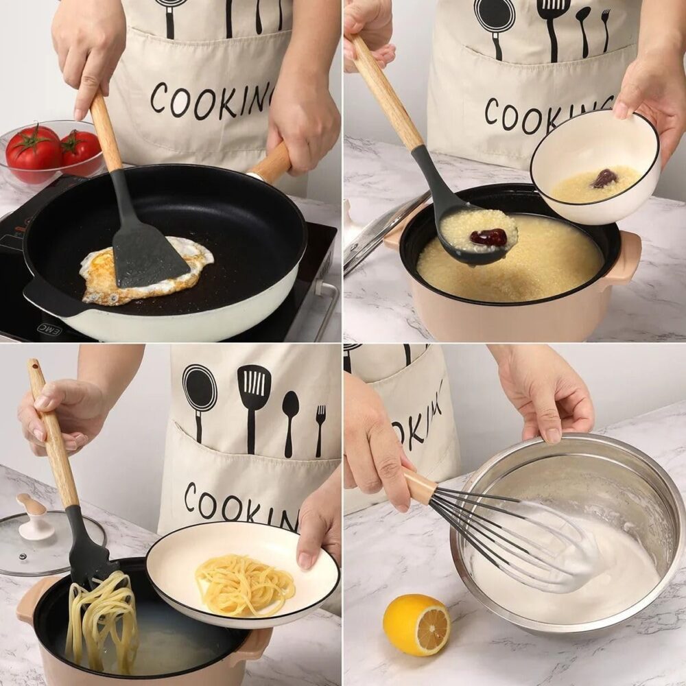 Conjunto Utensílios de Cozinha em Silicone Jogo com 12 Peças... - Image 5