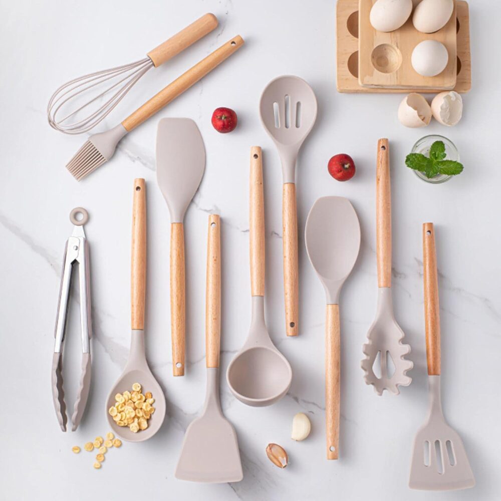 cozinha, cozinha silicone antiaderente com cabo madeira | co... - Image 5