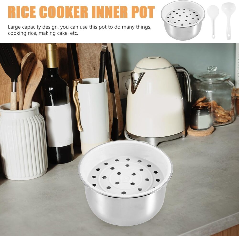 Ciieeo Panela Interna Panela de Arroz 3L Aço Inoxidável Inte... - Image 9