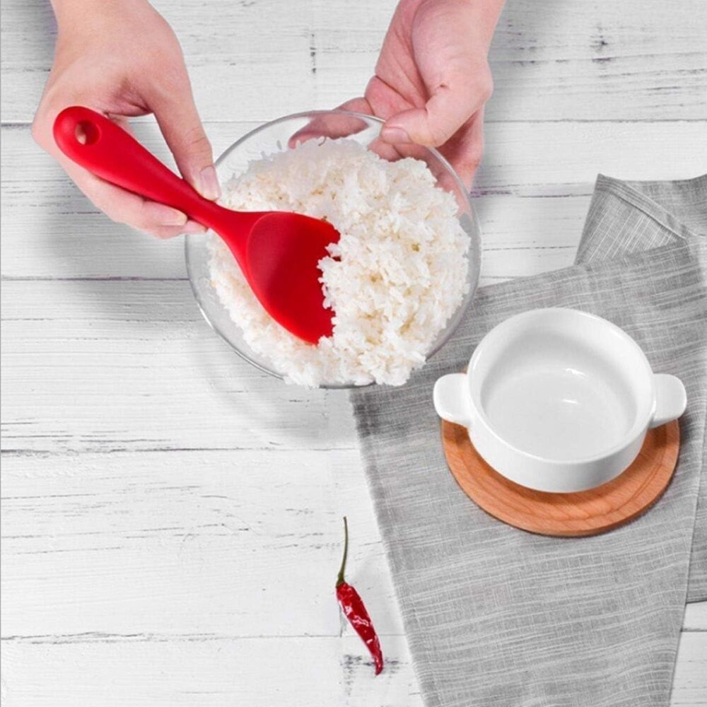 Colher Silicone Utensílio Panela Arroz Mexer Ovo Molho - Image 5