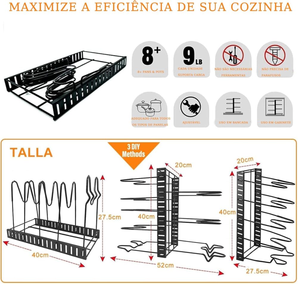 Organizador de Panelas e Frigideiras para Armários | Otimiza... - Image 4