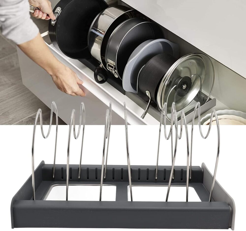 Organizador para Panelas Expansível, Tampas e Utensílios de ... - Image 5