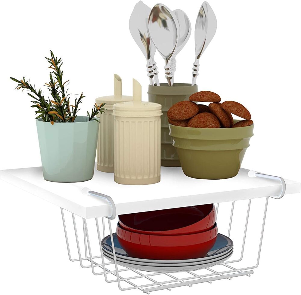 Kit Organizador Armário Cozinha Xícara Prato Cesto Aço 7 Un ... - Image 8