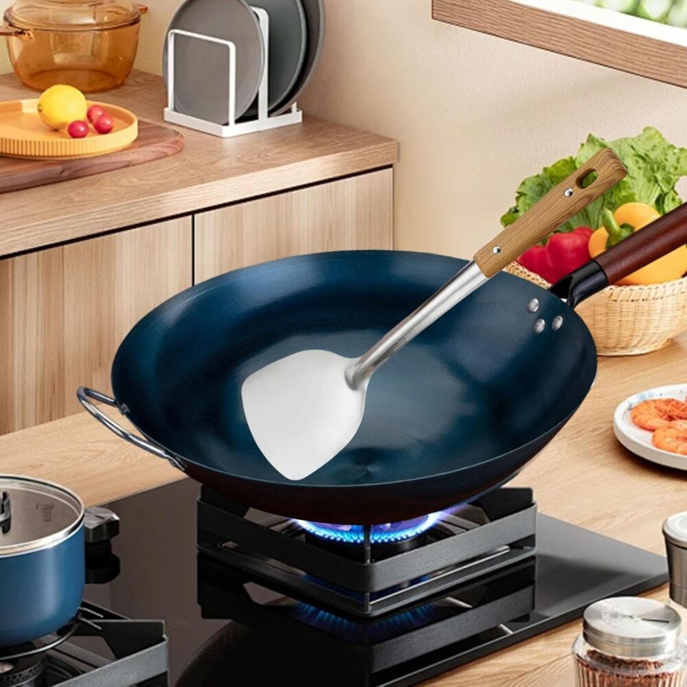 Ｂｅｓｇａ Panela Wok Antiaderente Wok para Cozinhar Panela de Fe... - Image 7