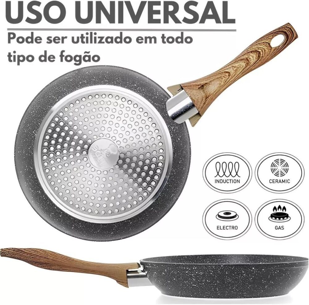 EstiloPronto Frigideira com tampa Antiaderente 24cm de Alumi... - Image 2