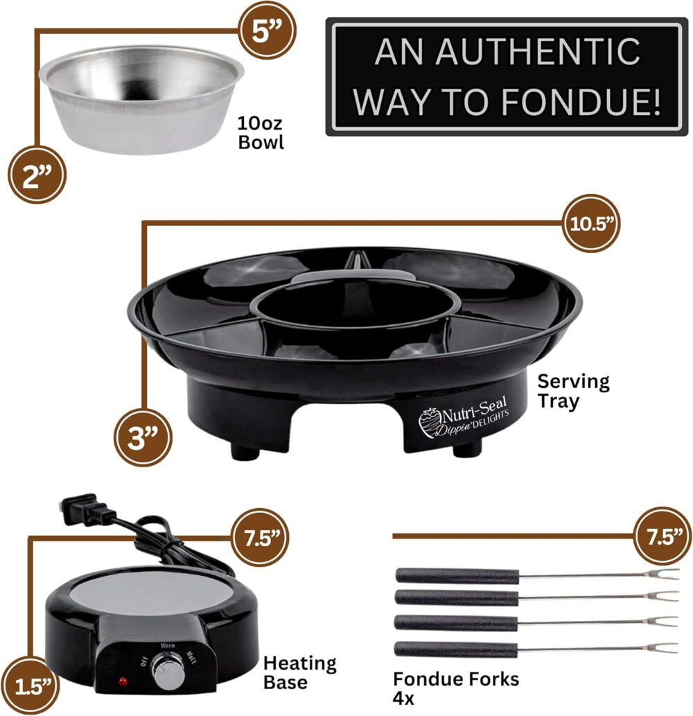 Conjunto elétrico de fondue premium Dippin' Delights – Conju... - Image 6