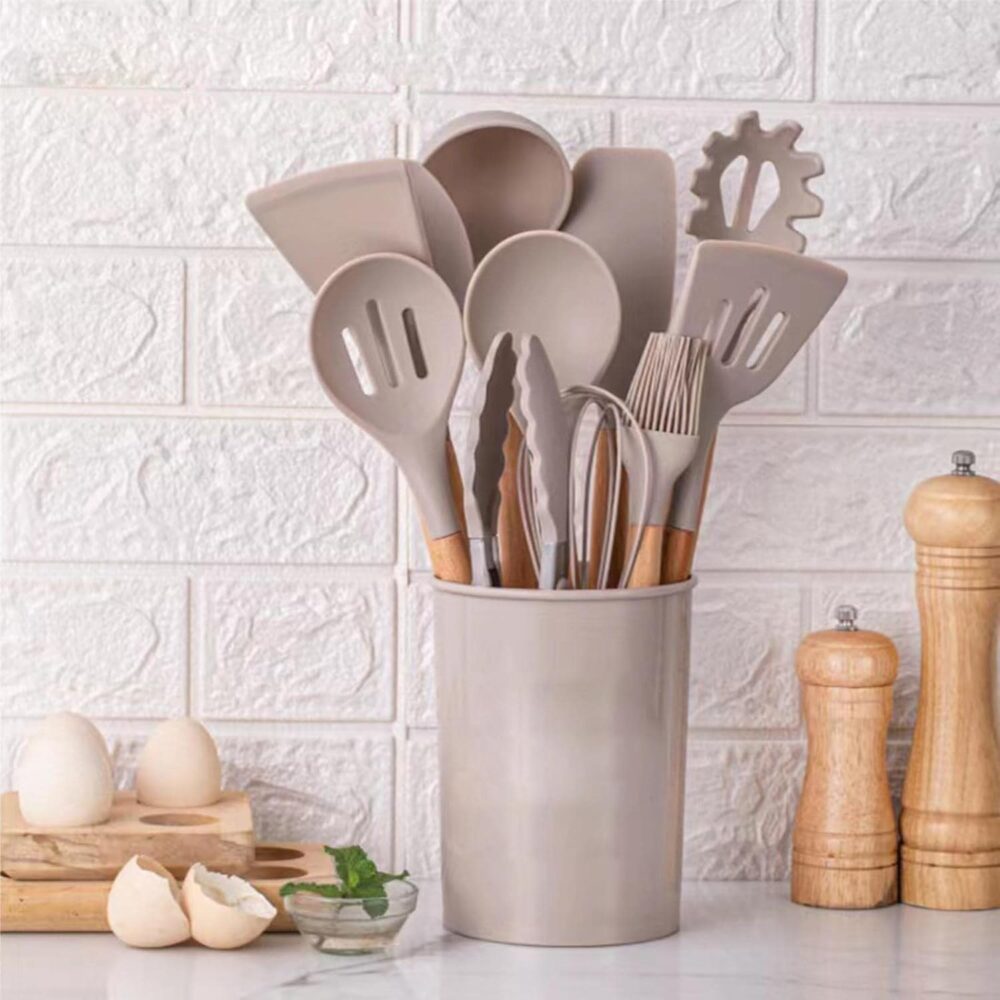 cozinha, cozinha silicone antiaderente com cabo madeira | co... - Image 3