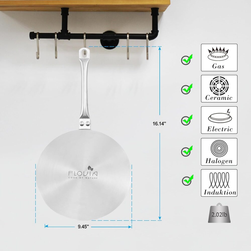 Adaptador de indução de 24 cm, placa de aço inoxidável, cabo... - Image 7