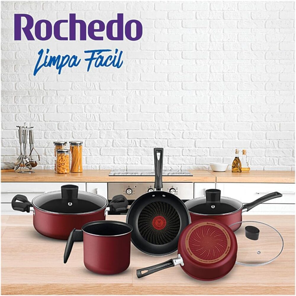 Jogo de Panelas Rochedo Limpa Fácil 4 peças Vermelho - Image 2