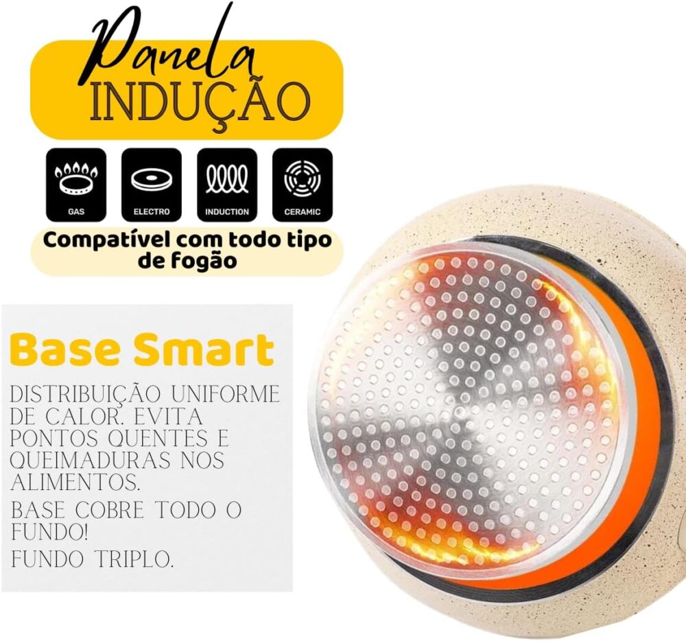 Jogo de Panelas Caçarola Com Tampa Cerâmica Antiaderente Ind... - Image 2