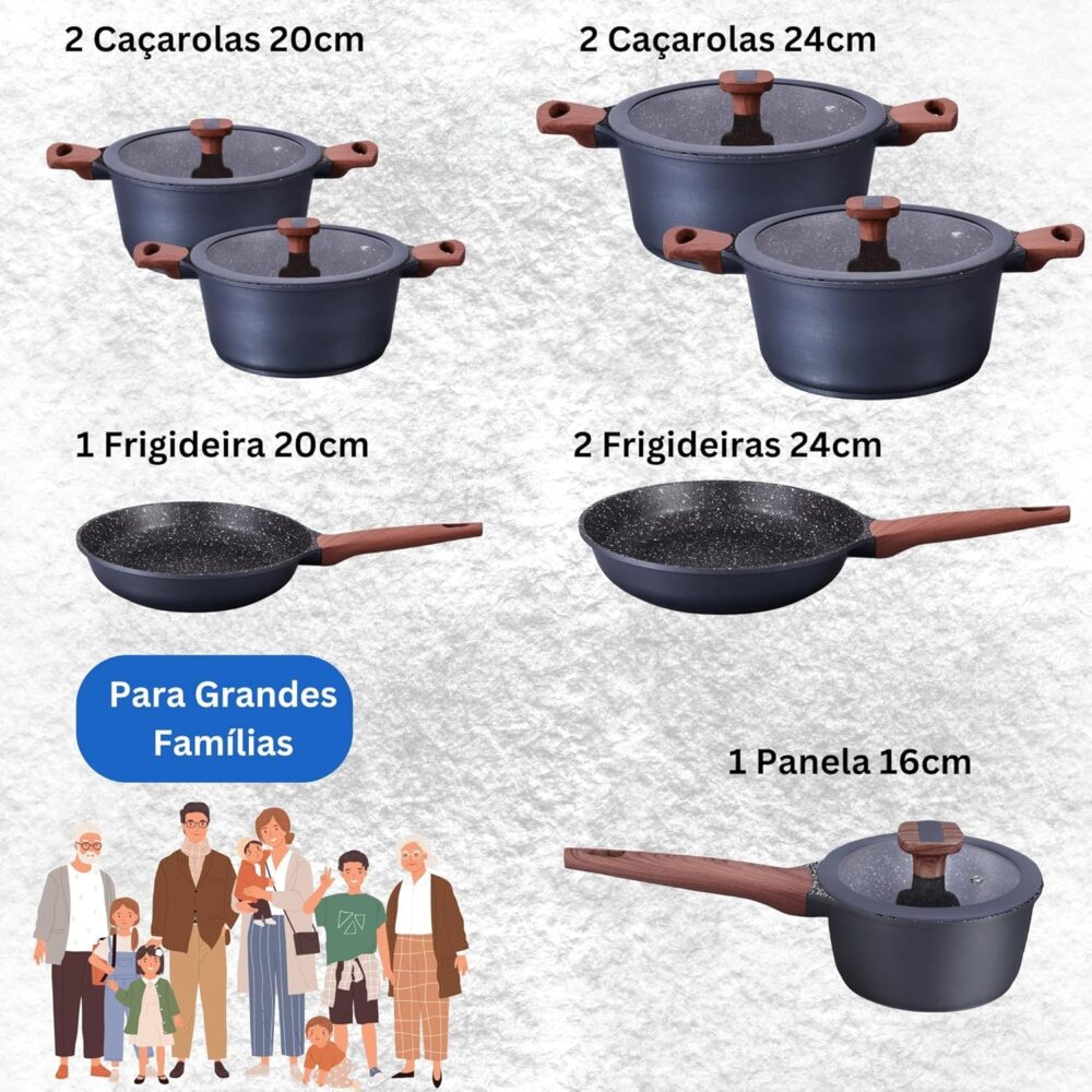 Jogo de Panelas 8 Peças Titanium Exclusive Antiaderente Cera... - Image 5