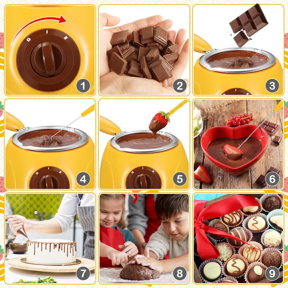 Umigy Conjunto de presente de pote de chocolate elétrico par... - Image 5