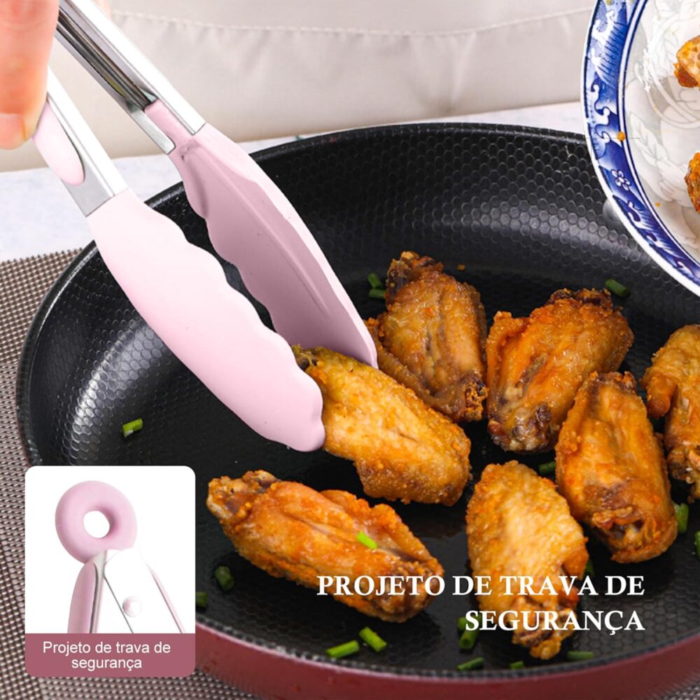 Conjunto de Utensílios de Cozinha de Silicone com Cabo de Ma... - Image 7