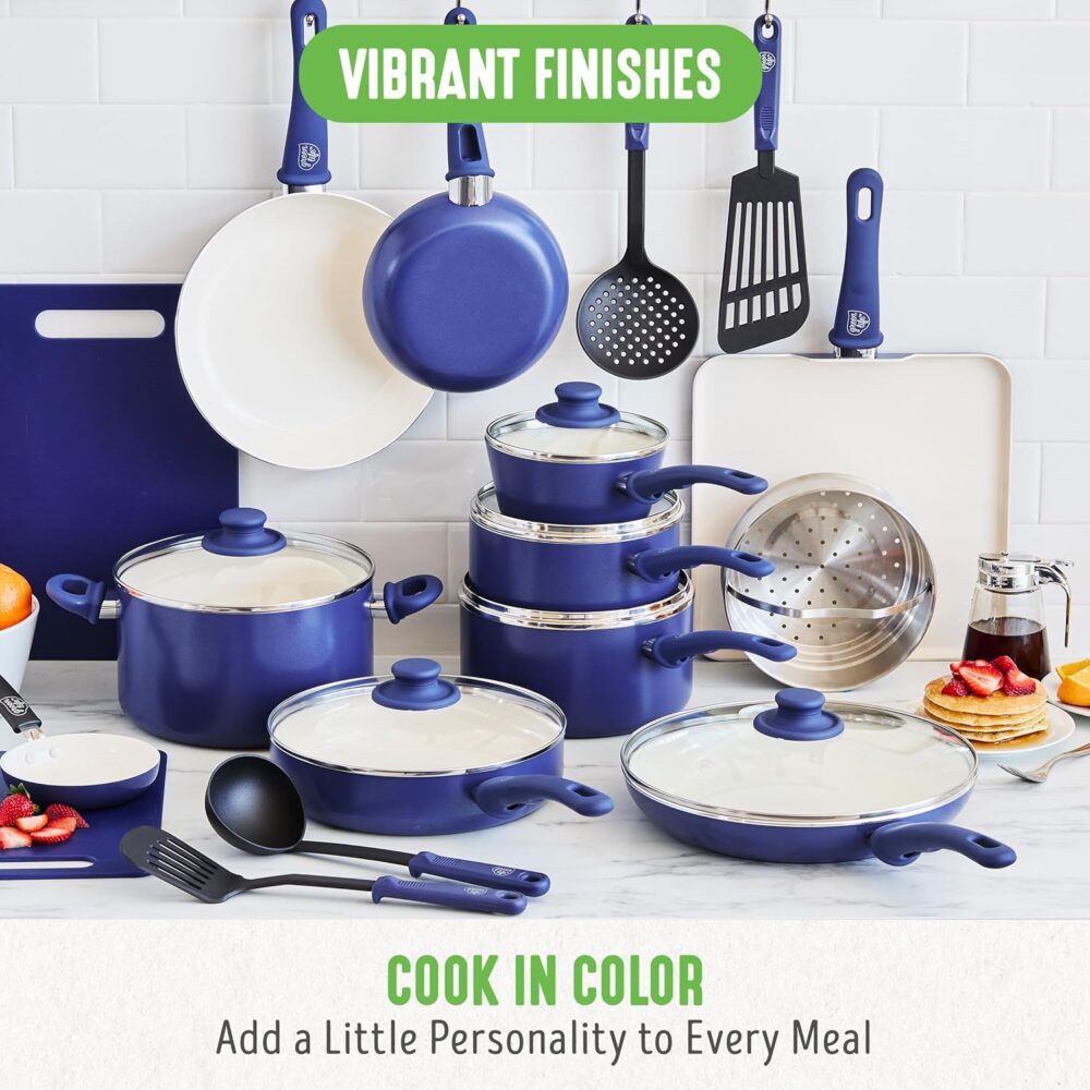 GreenLife Conjunto de panelas e frigideiras de cozinha de 23... - Image 8