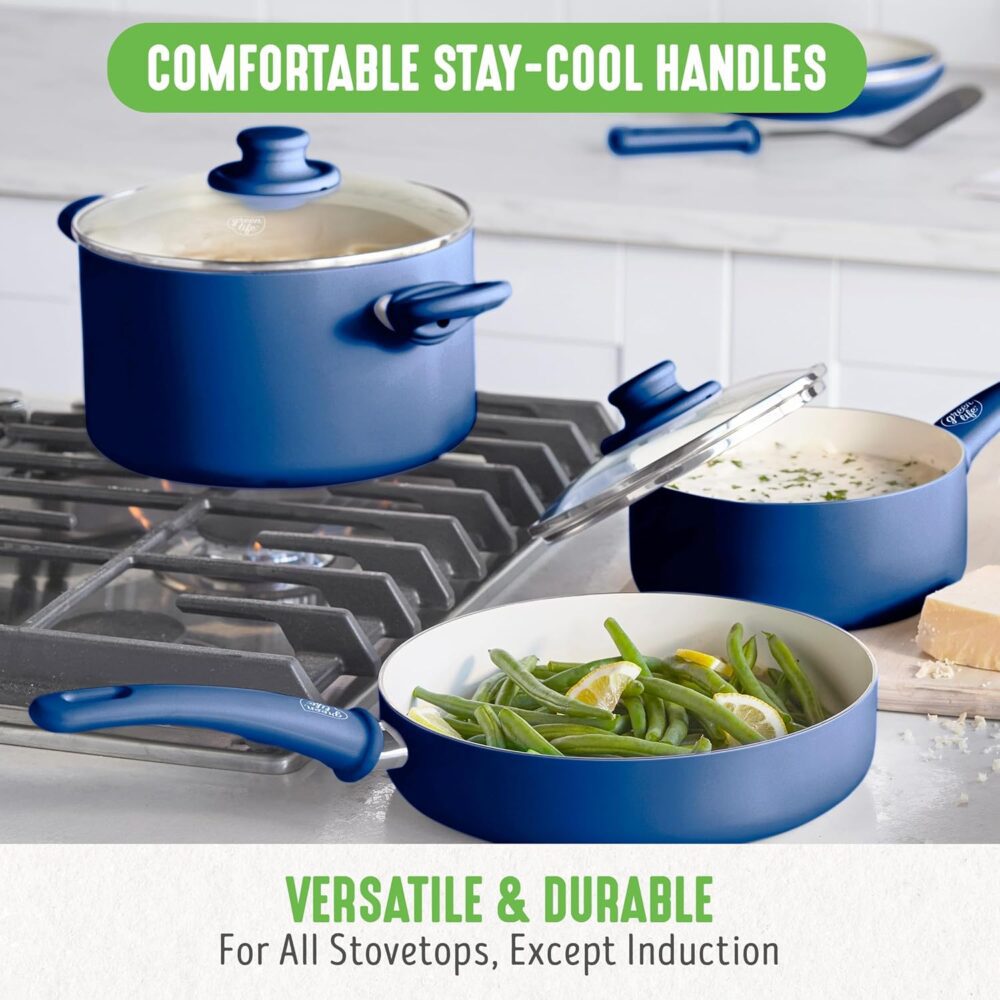 GreenLife Conjunto de panelas e frigideiras de cozinha de 23... - Image 6
