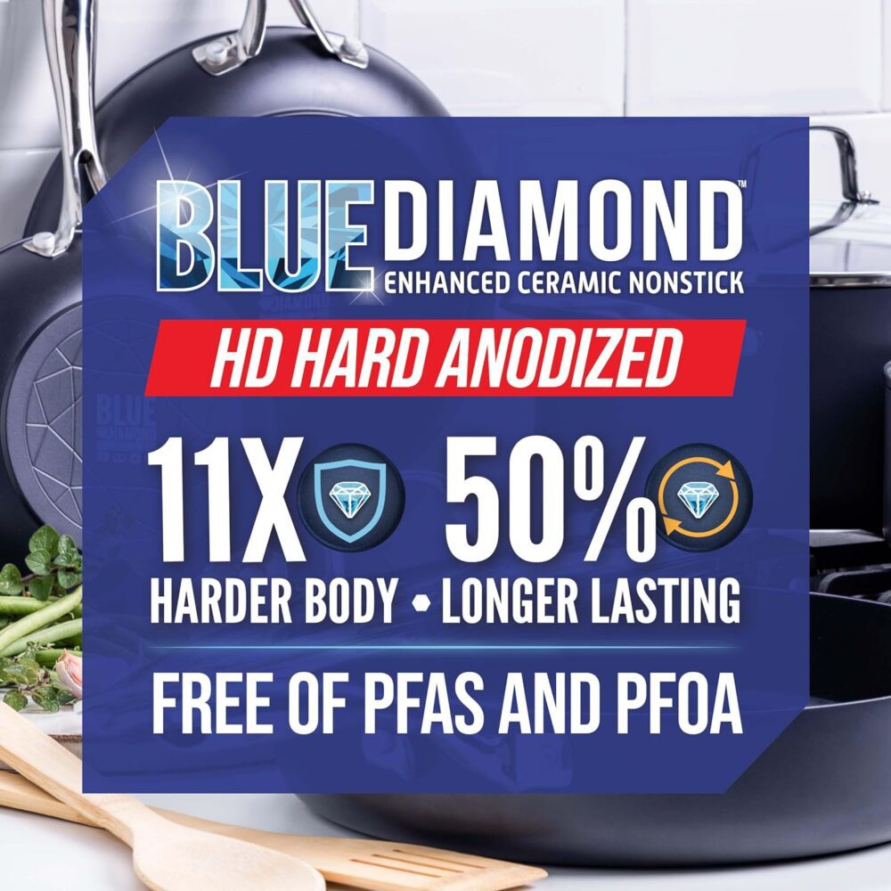 Blue Diamond Cookware Frigideira antiaderente de cerâmica an... - Image 4