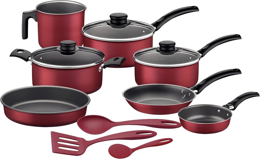Kit para Cozinhar 10 Peças Turim Vermelho Tramontina - Panel...
