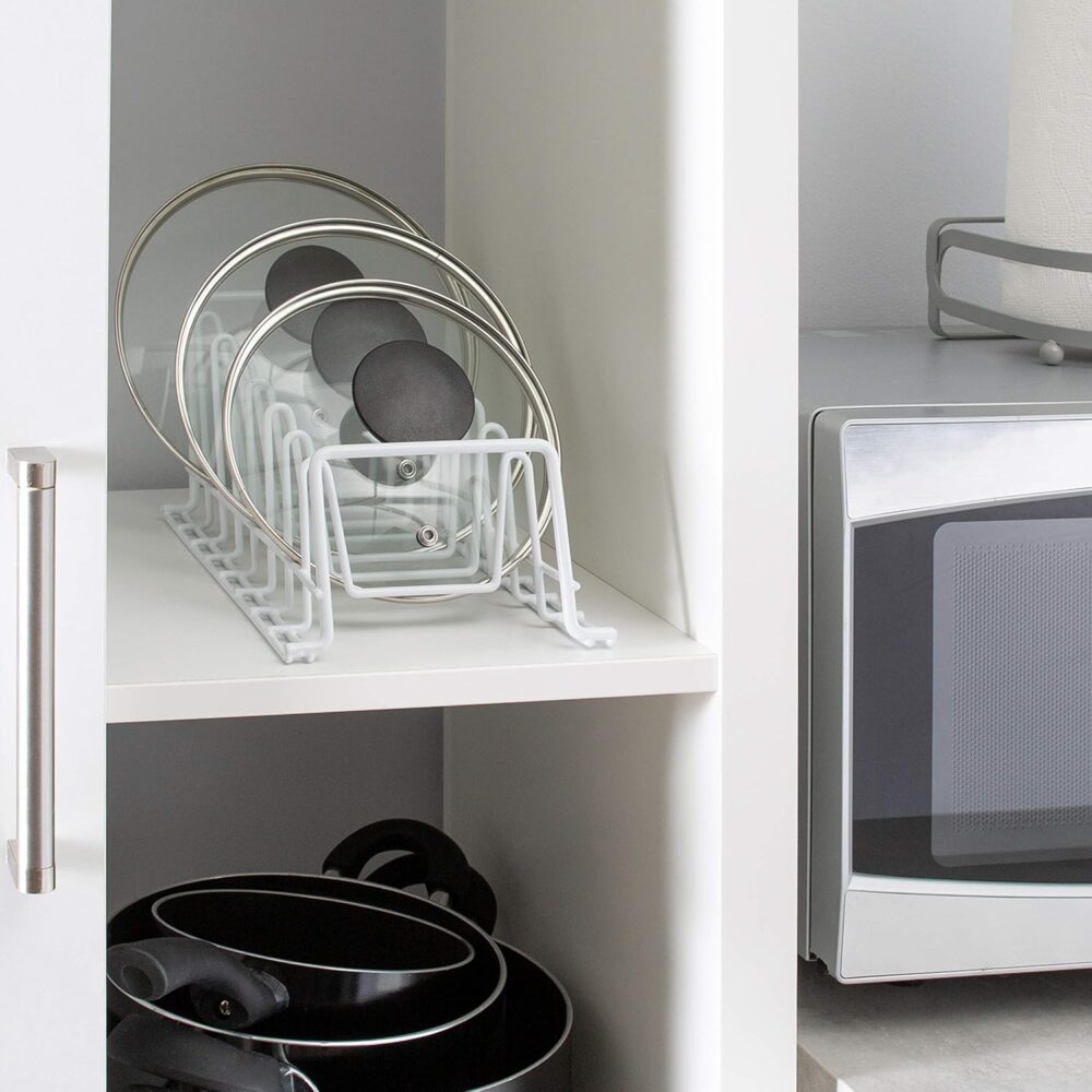 Organize It All Rack de placa de tampa de arame de cozinha r... - Image 4