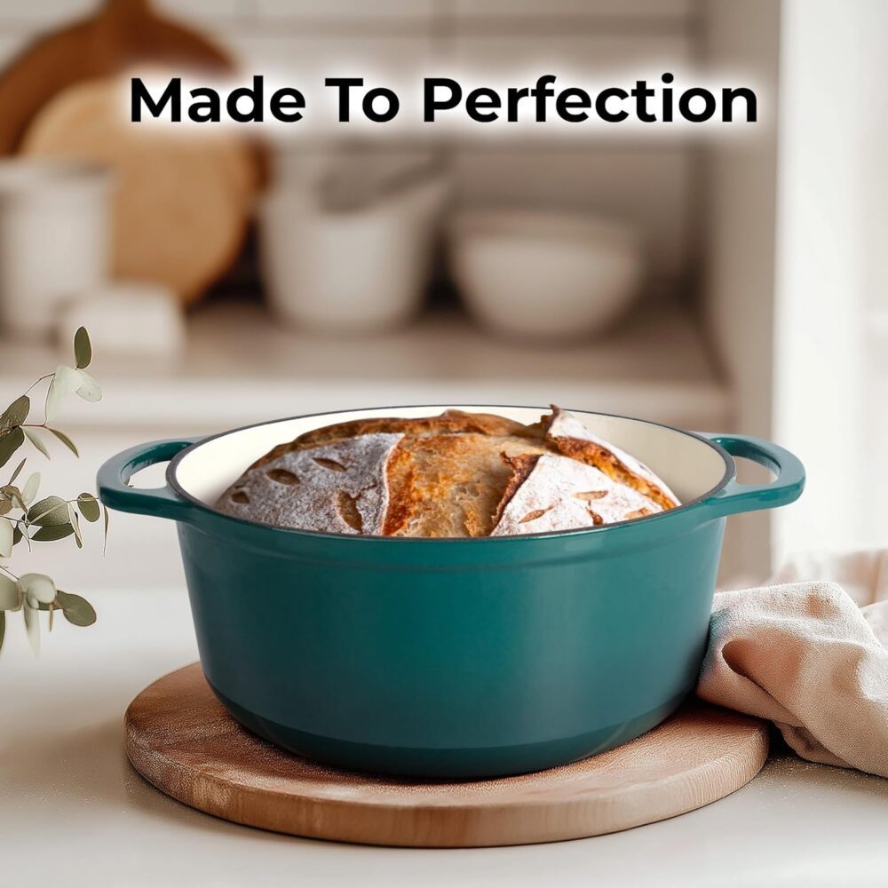 Zulay Kitchen Forno holandês de ferro fundido esmaltado de 6... - Image 3