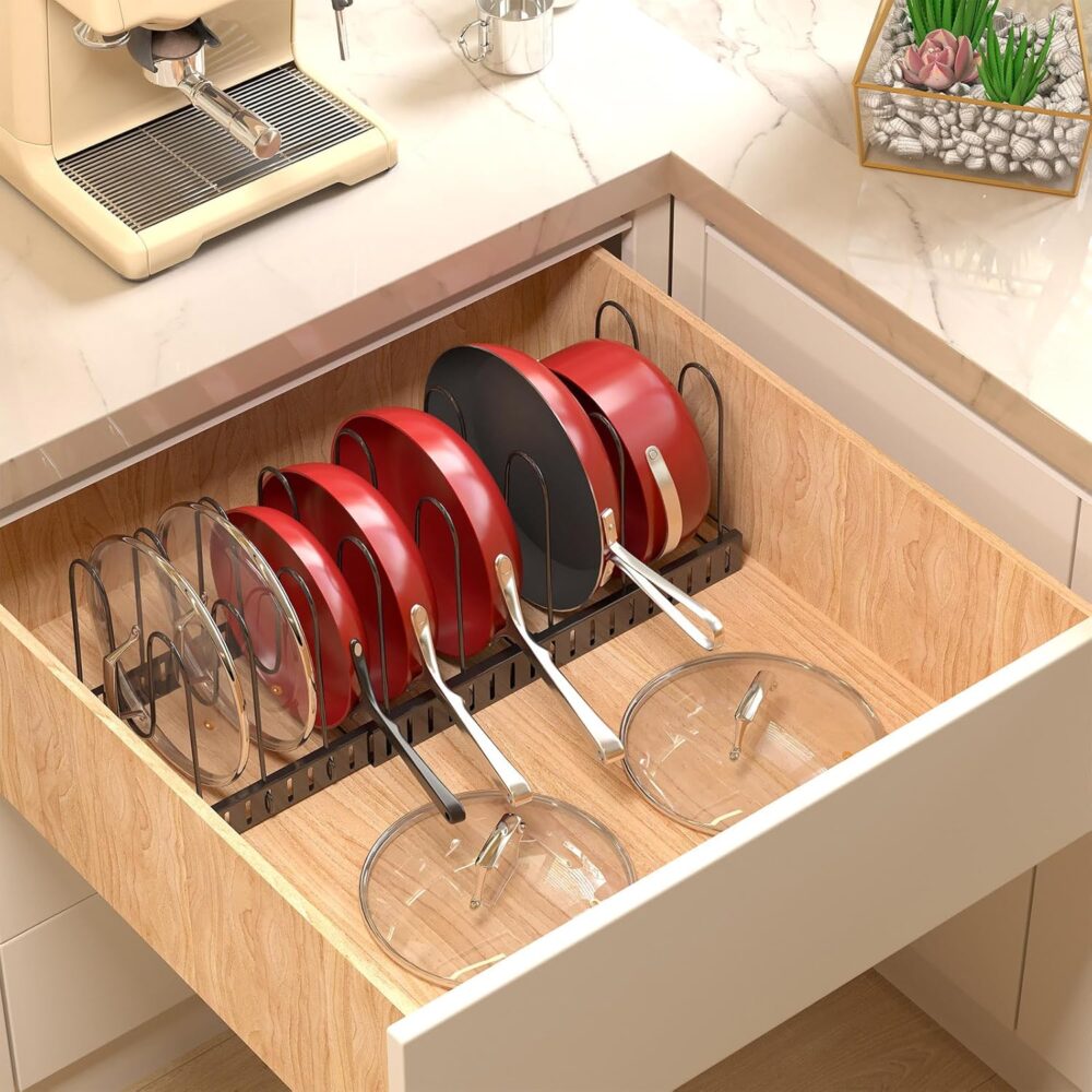 WEITELAI Organizador de panelas e frigideiras expansíveis so... - Image 4