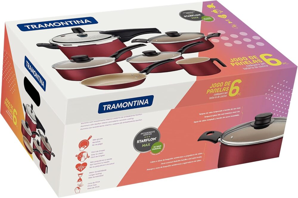 Conjunto de Panelas Turim 6 Pe�as 20297/706 Tramontina - Image 2
