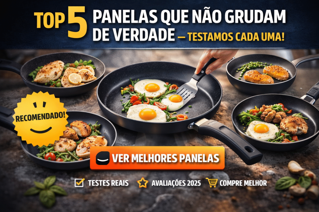 TOP 5 Panelas que NÃO Grudam de Verdade – Testamos Cada Uma!