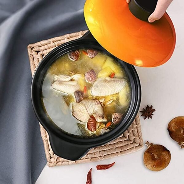Sopa de cerâmica de cabo duplo, caçarola redonda de fogo abe... - Image 7