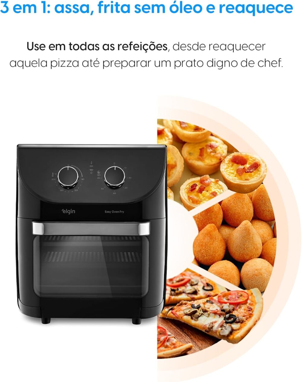Fritadeira Easy Oven Fry 3 em 1 Elgin 12 Litros 110V - Assa,... | É bom mesmo? Descubra antes de comprar - Image 3