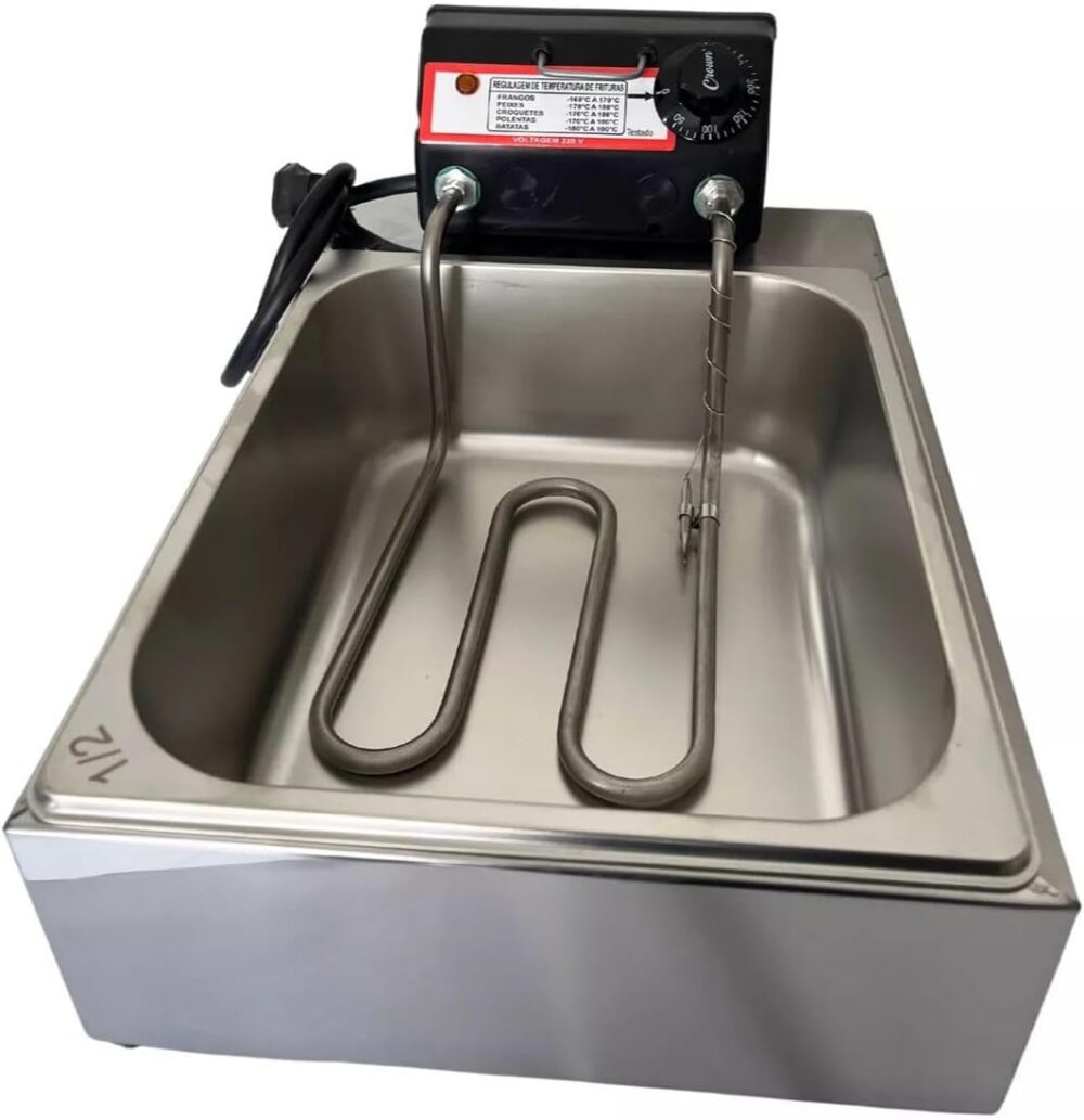 Fritadeira Elétrica Industrial Cuba Aço Inox 5 Litros (110V)... - Image 4