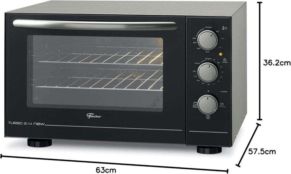 FISCHER FORNO ELÉTRICO BANCADA TURBO 2.4 NEW 48L INOX AIR FR... - Image 2