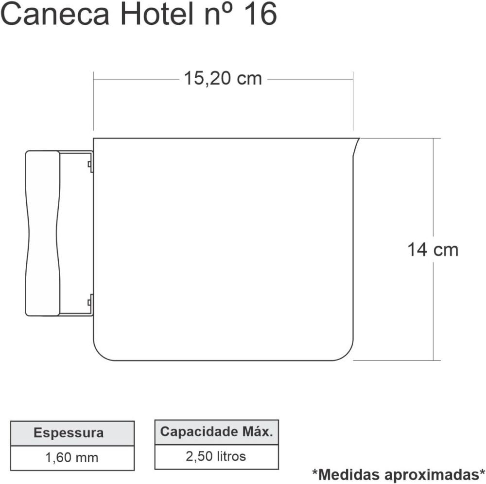 Caneca Canecão Hotel Leiteira Caneco Nº 16 Alumínio Cabo Mad... - Image 4