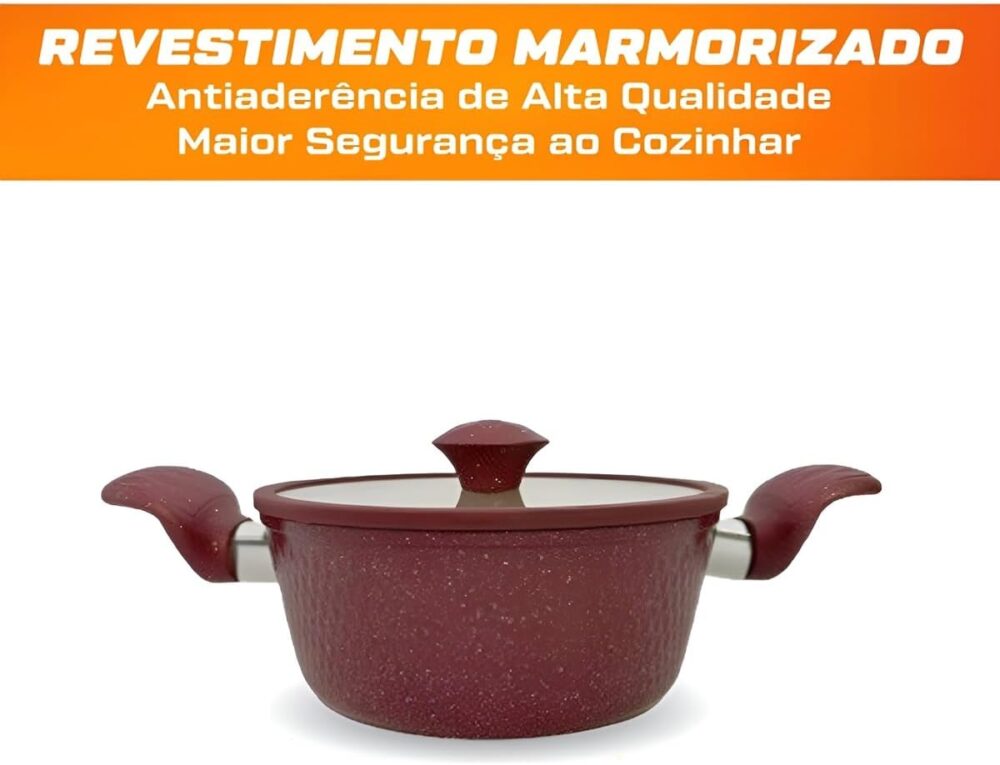 Jogo De Panelas Vermelhas 17 Peças Marmoziada Hermès Antiade... - Image 5
