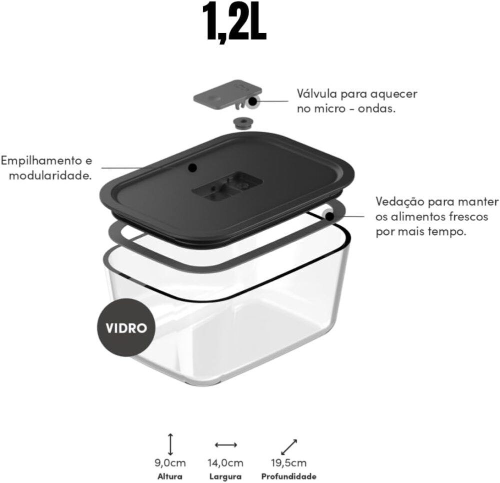 Kit 3pçs Pote de Vidro Com Tampa Hermética Refratário Prátic... | É bom mesmo? Descubra antes de comprar - Image 6