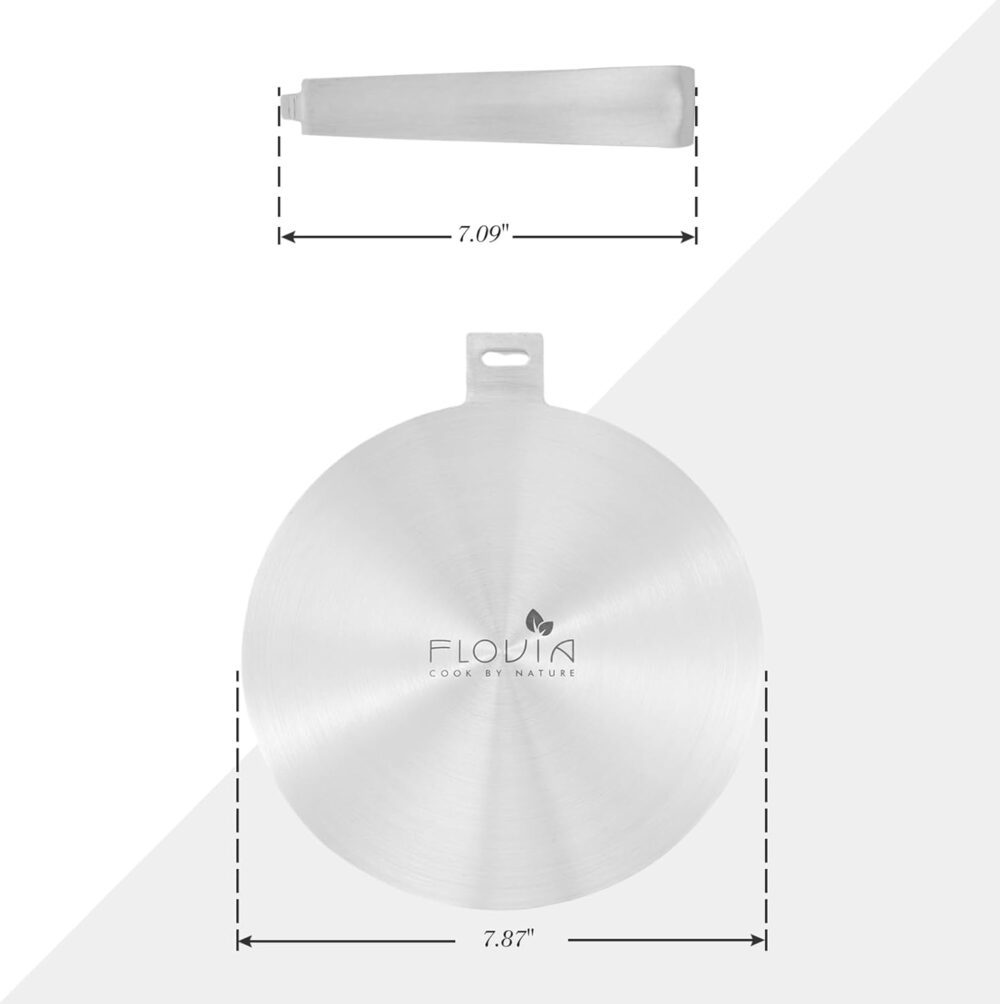 Difusor de calor de aço inoxidável com alça removível, placa... - Image 3