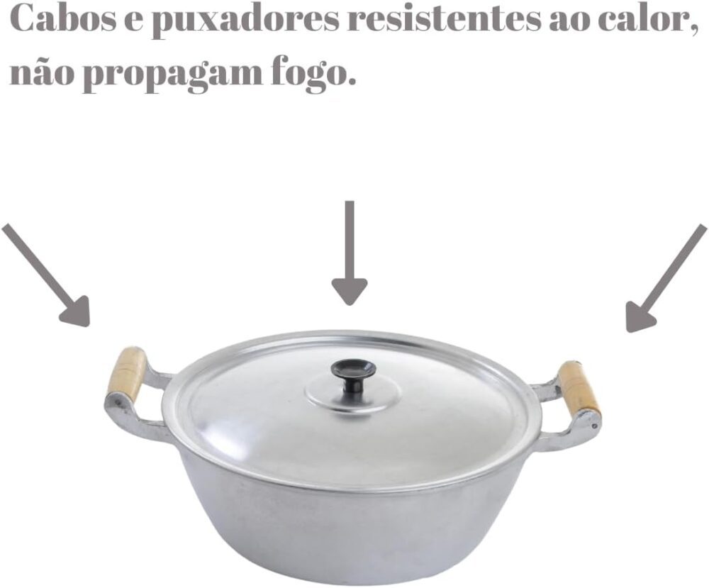 Jogo De Panelas Alumínio Batido Fundido Grosso Nº22 E Nº24 C... - Image 5