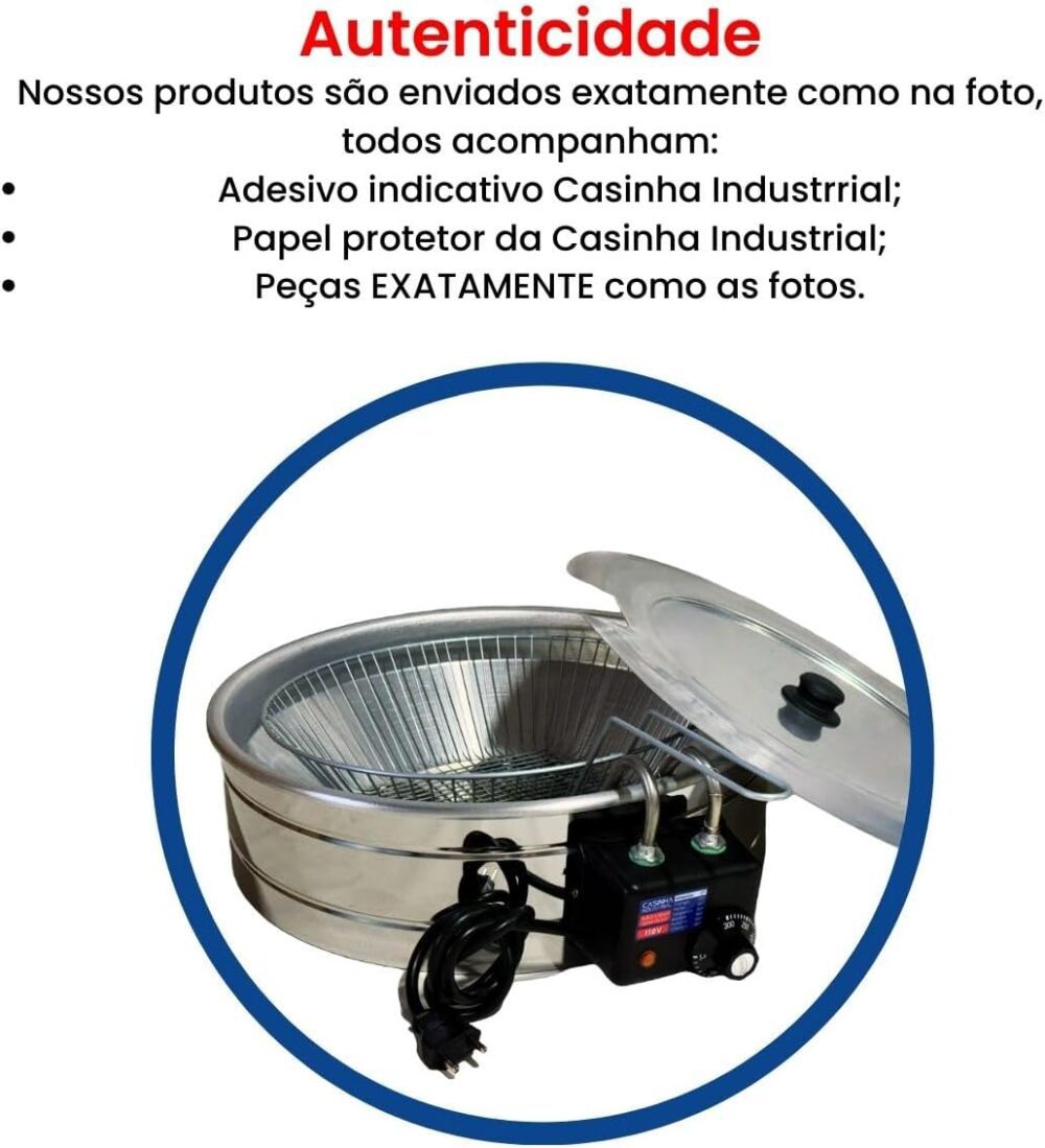 Fritadeira Elétrica Industrial Tacho Redondo 7L com Tampa (1... | É bom mesmo? Descubra antes de comprar - Image 8